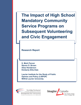 The Impact of High School Mandatory Community Service Programs