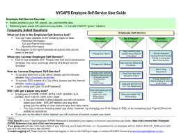 NYCAPS Employee Self-Service User Guide