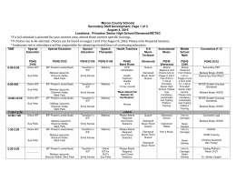 Secondary Schedule - Mercer County Schools