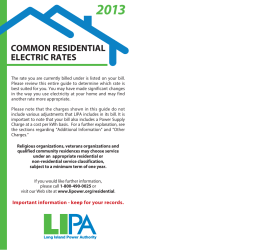 common residential electric rates