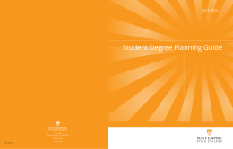 Student Degree Planning Guide 2015-2016