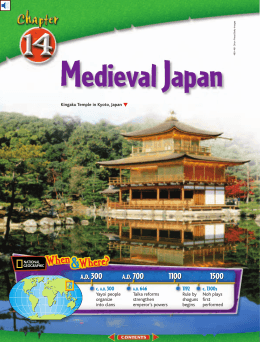 Chapter 14: Medieval Japan - Wentzville R