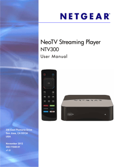 NeoTV Streaming Player NTV300 User Manual