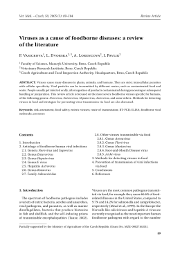 Viruses as a cause of foodborne diseases: a review of the