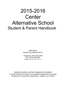 2015-2016 Center Alternative School