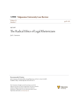 The Radical Ethics of Legal Rhetoricians