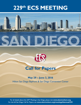 229th ECS MEEting - The Electrochemical Society