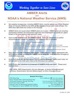 AMBER Alerts and the National Weather Service fact