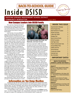 March issue - Dripping Springs ISD