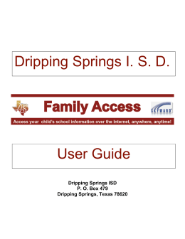 Dripping Springs I. S. D. User Guide