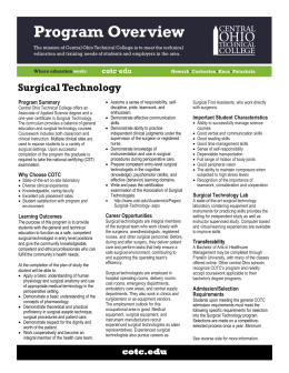 Surgical Technology - Central Ohio Technical College