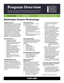 Radiologic Science Technology - Central Ohio Technical College