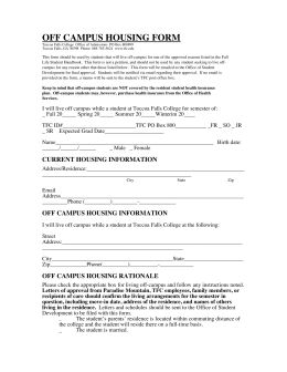 off campus housing form