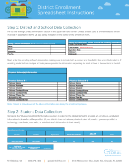 District Enrollment Spreadsheet Instructions