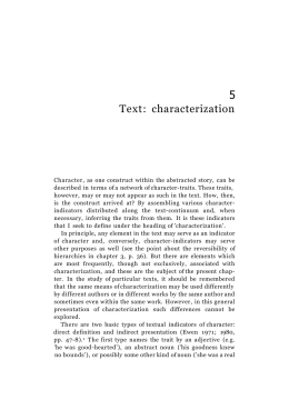 Text: characterization