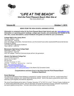 October Newsletter - Point Pleasant Beach School District
