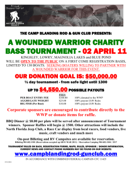a wounded warrior charity bass tournament