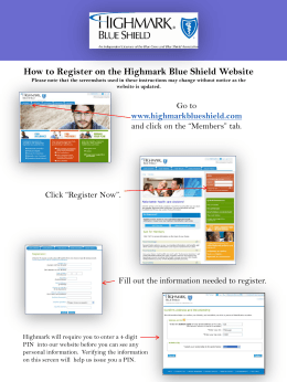 How to Register on the Highmark Blue Shield Website