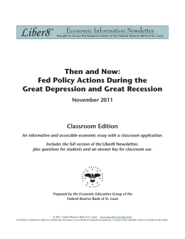 Then and Now: Fed Policy Actions During the Great