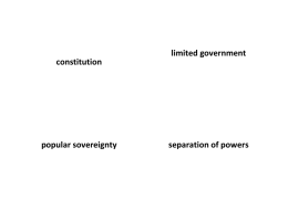 constitution popular sovereignty limited government separation of