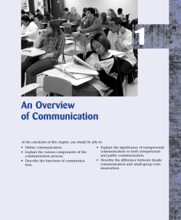 An Overview of Communication