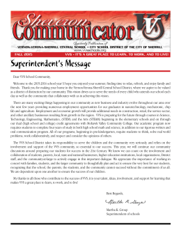 Sheveron Communicator Annual Report/Back to School Issue