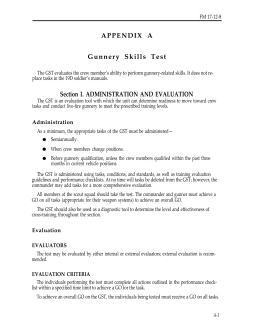 APPENDIX A Gunnery Skills Test Section