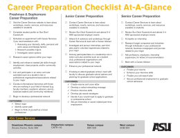 Career Prep Checklist