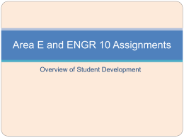 Area E and ENGR 10 Assignments - Charles W. Davidson College