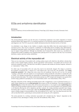 ECGs and arrhythmia identification
