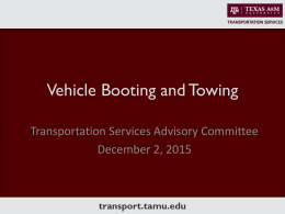 Vehicle Booting and Towing
