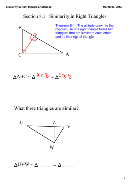 Similarity in right triangles.notebook