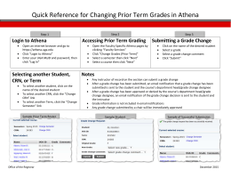 Quick Reference for Changing Prior Term Grades in Athena