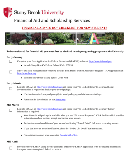 Financial Aid and Scholarship Services