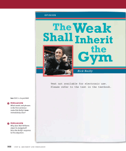 The Weak Shall Inherit the Gym pp. 988-991