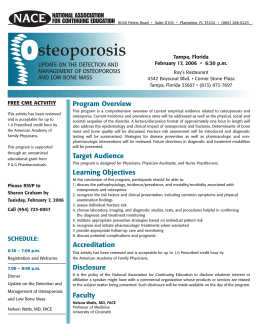 steoporosis - National Association for Continuing Education