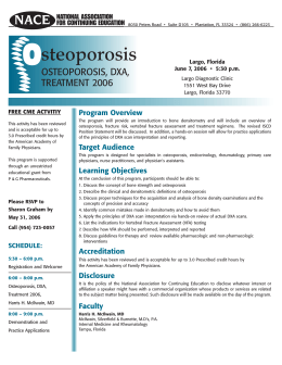 steoporosis - National Association for Continuing Education