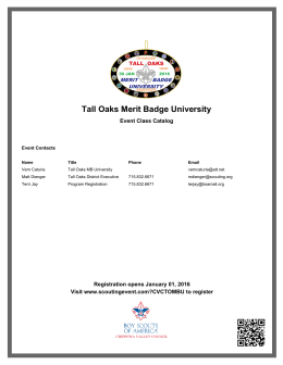 Tall Oaks Merit Badge University