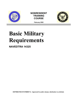 Basic Military Requirements, NAVEDTRA 14325
