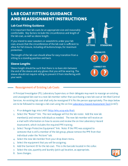 Lab Coat Fitting Guidance and Reassignment Instructions PDF