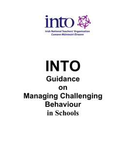 Guide to Managing Challenging Behaviour - INTO - INTO