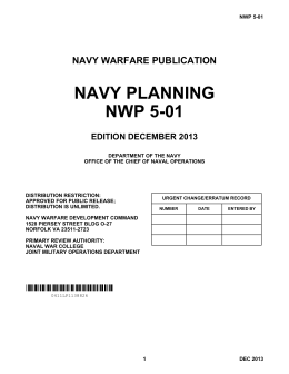 Navy Planning - US Naval War College