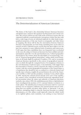 The Global Remapping of American Literature. Paul Giles