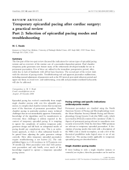 Temporary epicardial pacing after cardiac surgery: a practical review