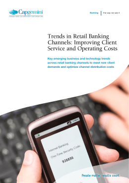 Trends in Retail Banking Channels: Improving Client Service and