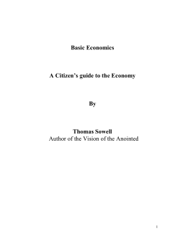 Basic Economics A Citizen`s guide to the Economy By Thomas