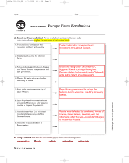 GUIDED READING Europe Faces Revolutions