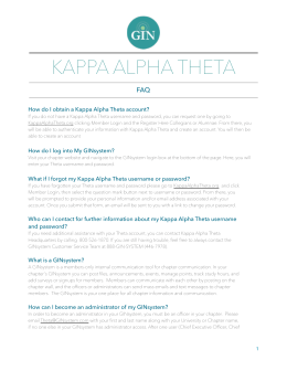 Kappa Alpha Theta FAQ