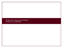 2012-2013 Greek Report - The Graduate School