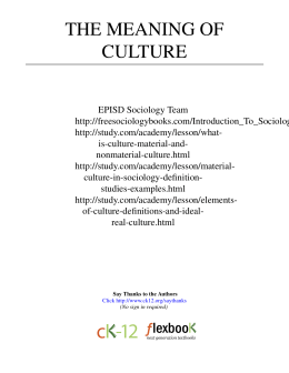 the meaning of culture - cK-12